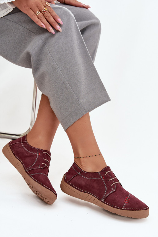 Piel zapatos FemeninoPrzeszyciami Artiker 57C2111 borgoña