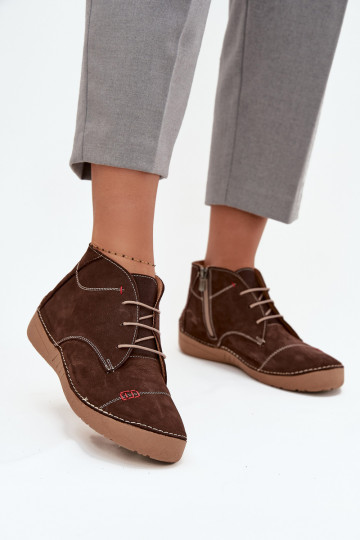 Piel zapatos FemeninoPrzeszyciami Al castillo Artiker 57C2117 color marrón 2