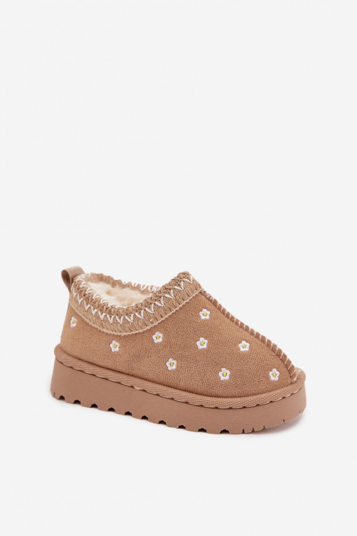 Botas de nieve Infantilcon motivos floralesuszkami calentamiento con pelo dentro beige Palina Botas de nieve Infantilcon motivos floralesuszkami calentamiento con pelo dentro beige Palina