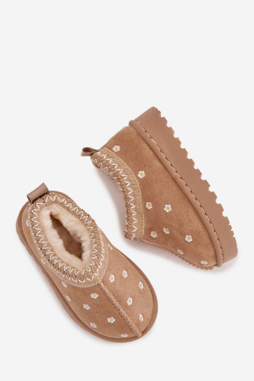 Botas de nieve Infantilcon motivos floralesuszkami calentamiento con pelo dentro beige Palina Botas de nieve Infantilcon motivos floralesuszkami calentamiento con pelo dentro beige Palina