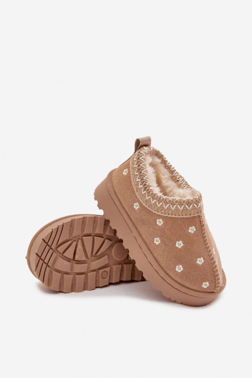 Botas de nieve Infantilcon motivos floralesuszkami calentamiento con pelo dentro beige Palina Botas de nieve Infantilcon motivos floralesuszkami calentamiento con pelo dentro beige Palina