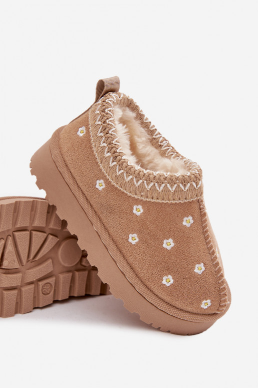 Botas de nieve Infantilcon motivos floralesuszkami calentamiento con pelo dentro beige Palina Botas de nieve Infantilcon motivos floralesuszkami calentamiento con pelo dentro beige Palina