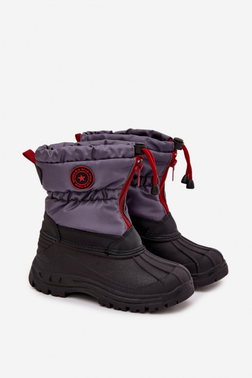 botas de nieve para niños Al castillo Big Star SS374031 gris-de color negro