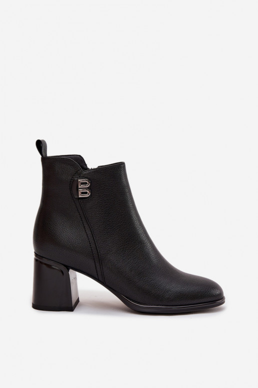 calentamiento Botas de mujerActivadoturalnej Skóry con tacones de color negro Jovelle