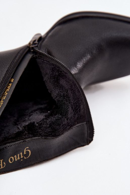 calentamiento Botas de mujerActivadoturalnej Skóry con tacones de color negro Jovelle