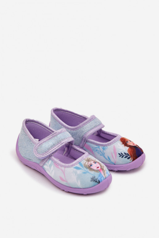 bailarinas Zapatillas Infantil con sujetadores adhesivos Frozen Congelado azul claro Olivessa