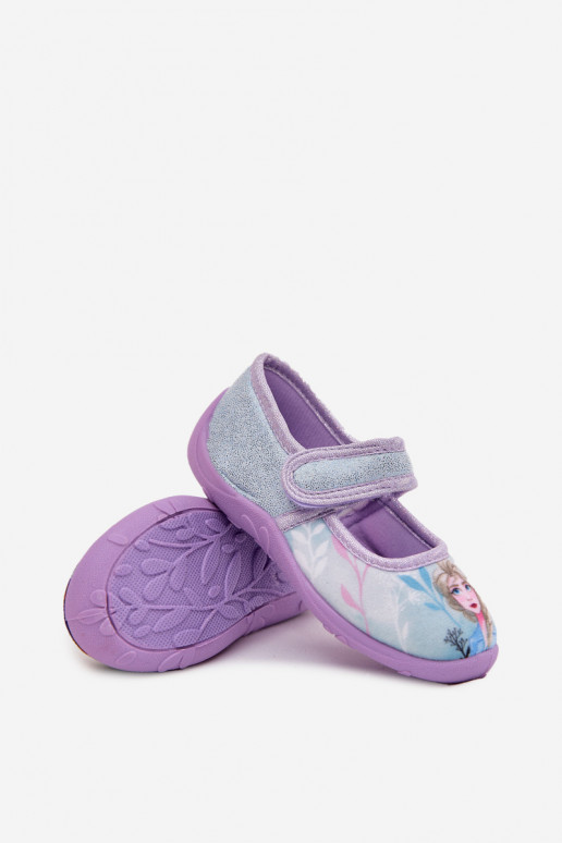 bailarinas Zapatillas Infantil con sujetadores adhesivos Frozen Congelado azul claro Olivessa