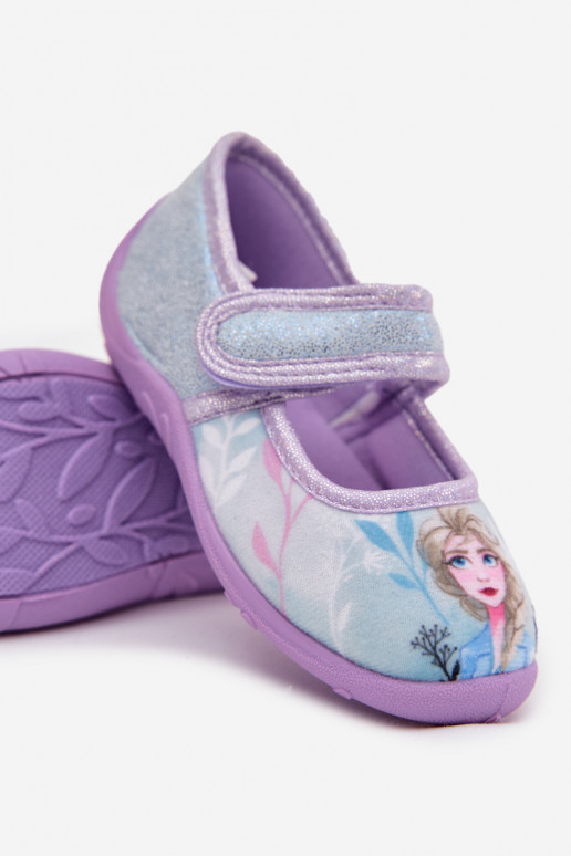 bailarinas Zapatillas Infantil con sujetadores adhesivos Frozen Congelado azul claro Olivessa