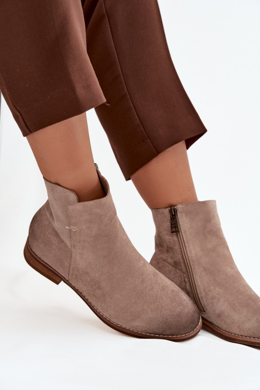 Botas de mujer con tacones anchos Vinceza 39961 beige