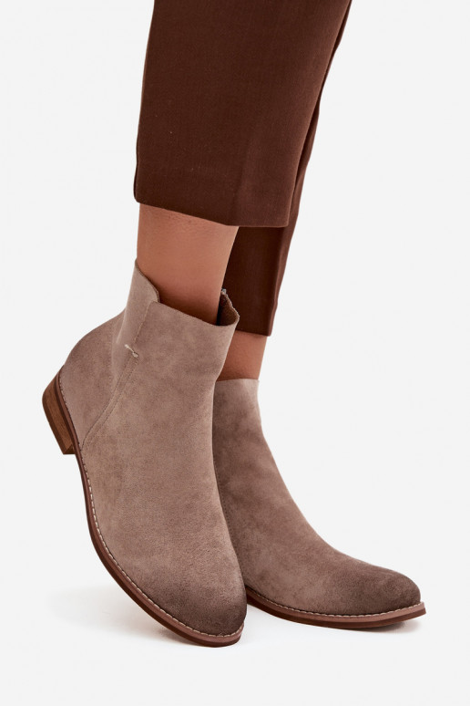 Botas de mujer con tacones anchos Vinceza 39961 beige