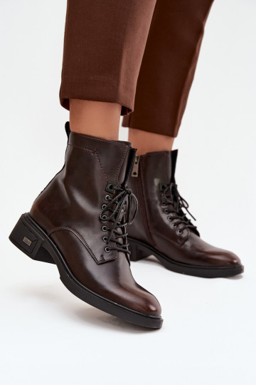 Botas de mujerActivadoturalnej Skóry En un tacón bajo calentamiento Vinceza 39955 CzekoladoAe 2
