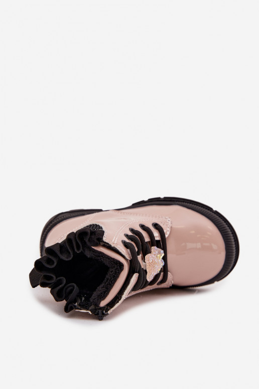 con efecto barniz Botas Infantil calentamientoPrzypinką osos de peluche beige Fionessa con efecto barniz Botas Infantil calentamientoPrzypinką osos de peluche beige Fionessa