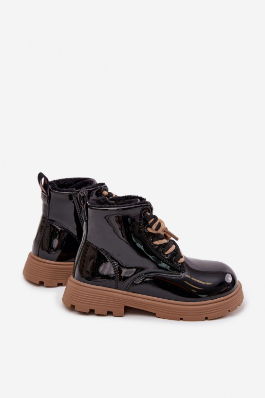 calentamiento Botas Infantil con efecto barnizPrzypinką osos de peluche de color negro Jovellea calentamiento Botas Infantil con efecto barnizPrzypinką osos de peluche de color negro Jovellea