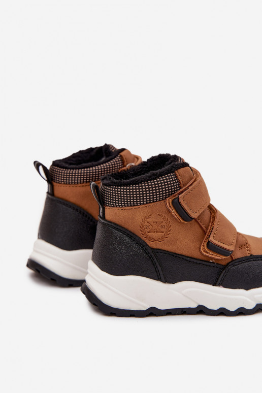 calentamiento Infantil Botas de invierno con sujetadores adhesivos color marrón Nolivine calentamiento Infantil Botas de invierno con sujetadores adhesivos color marrón Nolivine