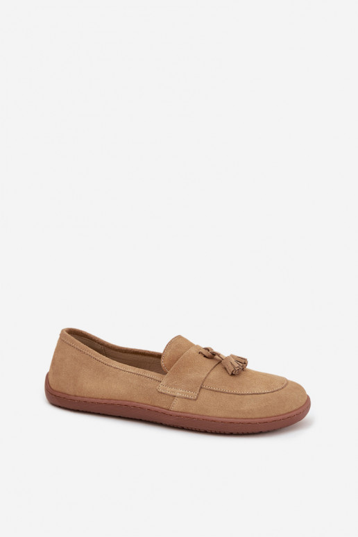 Piel Mocasines de ante Typu Barefoot Zazoo 322 beige