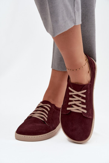 zapatos casuales Typu BarefootActivadoturalnego de gamuzau Zazoo 314 borgoña