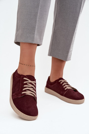 zapatos casuales Typu BarefootActivadoturalnego de gamuzau Zazoo 314 borgoña 2