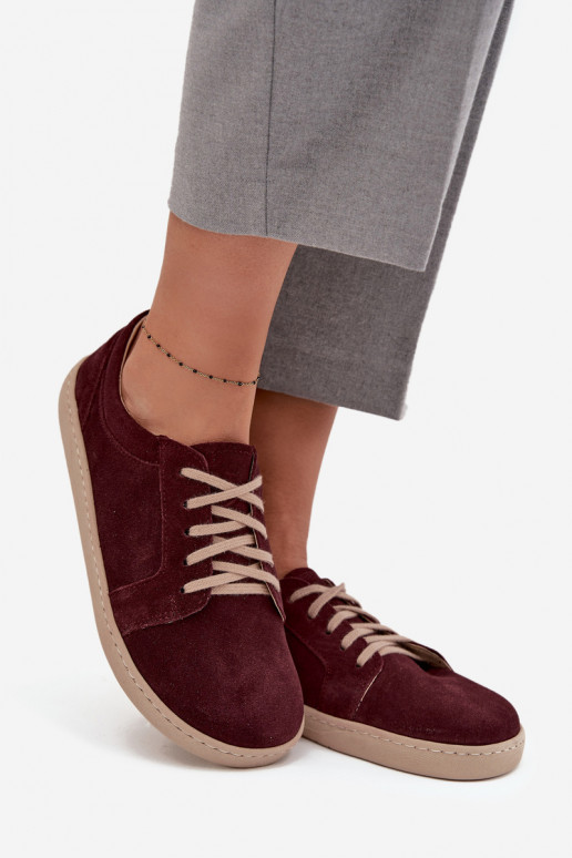 zapatos casuales Typu BarefootActivadoturalnego de gamuzau Zazoo 314 borgoña