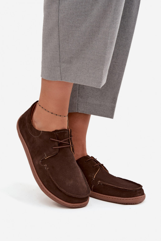 zapatos Femenino Typu BarefootActivadoturalnego de gamuzau Zazoo 327 CzekoladoAe