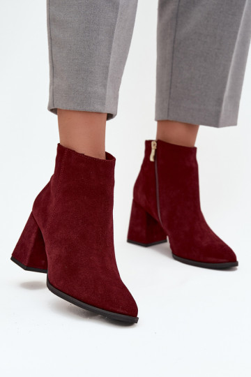 BotasActivadoturalnego de gamuzau Obcas Słupek calentamiento borgoña Zazoo 3128 2