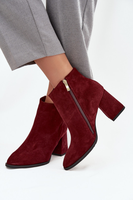 BotasActivadoturalnego de gamuzau Obcas Słupek calentamiento borgoña Zazoo 3128