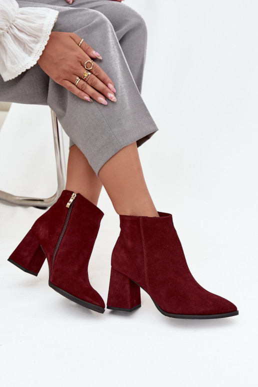 BotasActivadoturalnego de gamuzau Obcas Słupek calentamiento borgoña Zazoo 3128