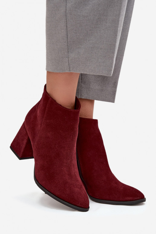 BotasActivadoturalnego de gamuzau Obcas Słupek calentamiento borgoña Zazoo 3128