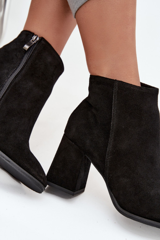 BotasActivadoturalnego de gamuzau Obcas Słupek calentamiento de color negro Zazoo 3128