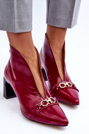 Piel Botas con tacones Tiene queciejka 05262-15 color rosa