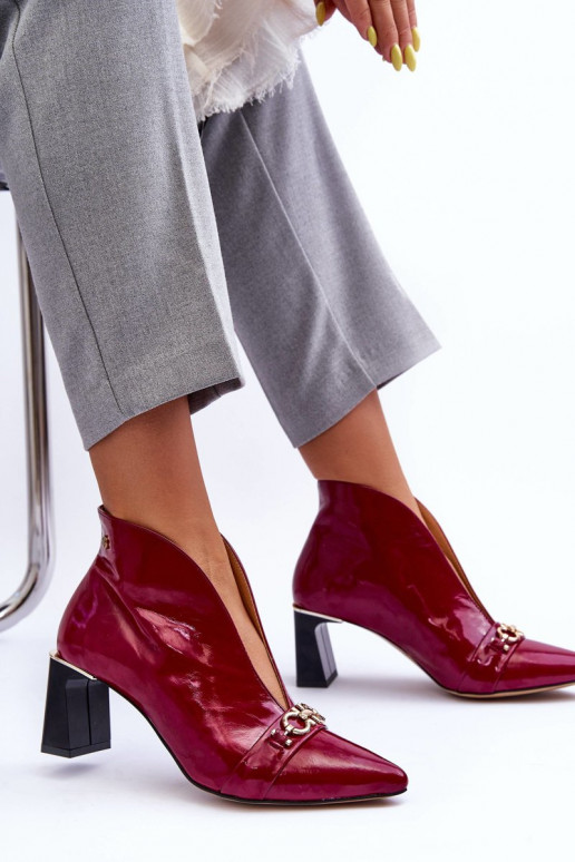 Piel Botas con tacones Tiene queciejka 05262-15 color rosa