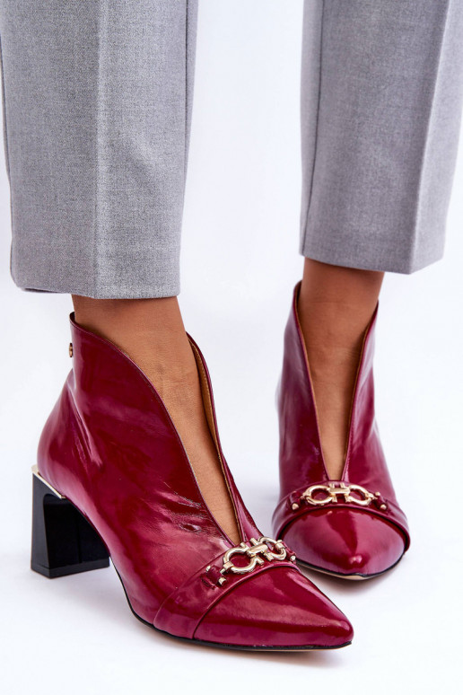 Piel Botas con tacones Tiene queciejka 05262-15 color rosa