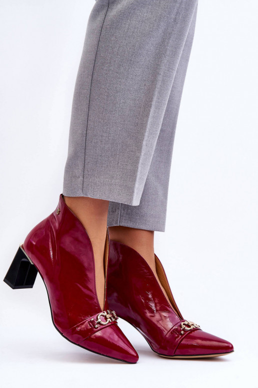 Piel Botas con tacones Tiene queciejka 05262-15 color rosa