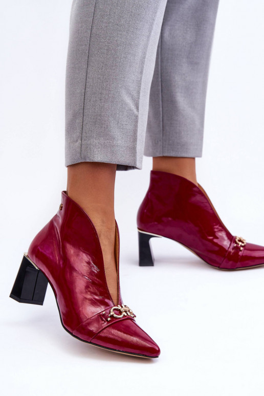 Piel Botas con tacones Tiene queciejka 05262-15 color rosa