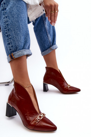 Piel Botas con tacones Tiene queciejka 05262-02 color marrón