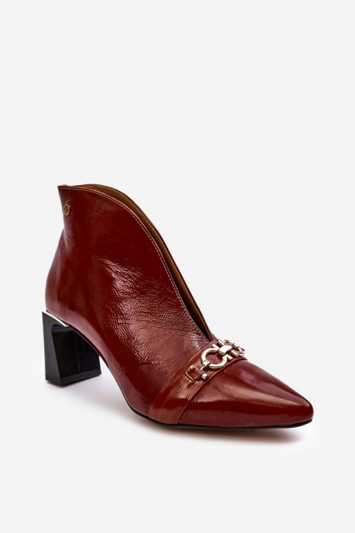 Piel Botas con tacones Tiene queciejka 05262-02 color marrón