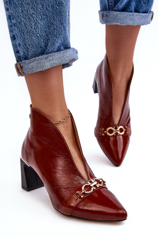 Piel Botas con tacones Tiene queciejka 05262-02 color marrón