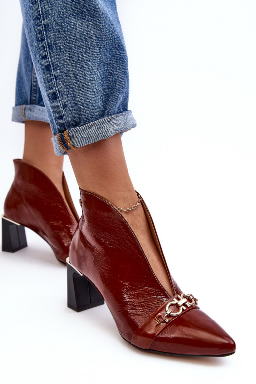 Piel Botas con tacones Tiene queciejka 05262-02 color marrón