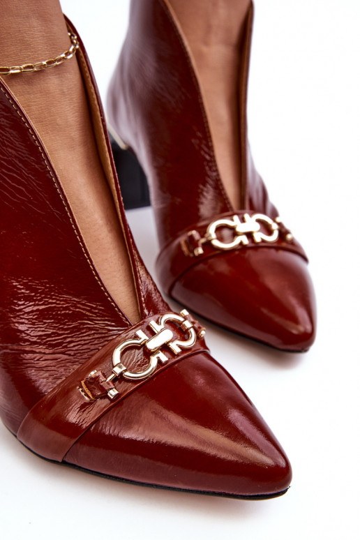 Piel Botas con tacones Tiene queciejka 05262-02 color marrón