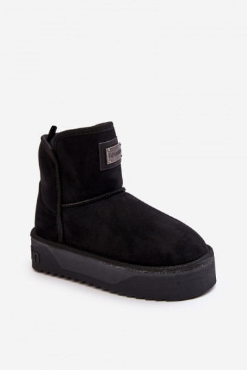 Vegano ENodoodporne Botas de nieve con una plataforma D.Franklin DFSH371004 de color negro