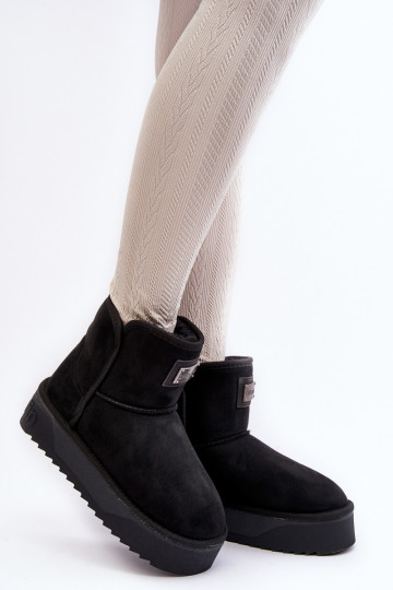Vegano ENodoodporne Botas de nieve con una plataforma D.Franklin DFSH371004 de color negro 2