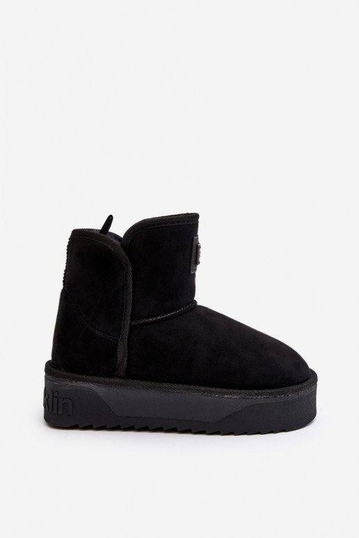 Vegano ENodoodporne Botas de nieve con una plataforma D.Franklin DFSH371004 de color negro