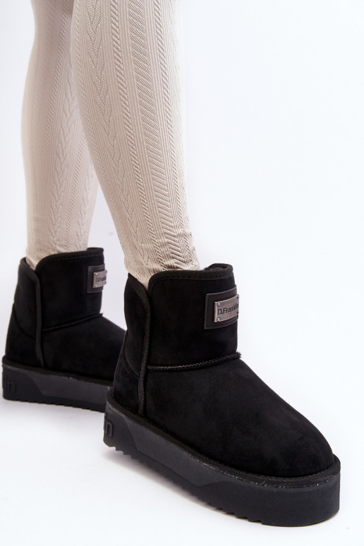 Vegano ENodoodporne Botas de nieve con una plataforma D.Franklin DFSH371004 de color negro