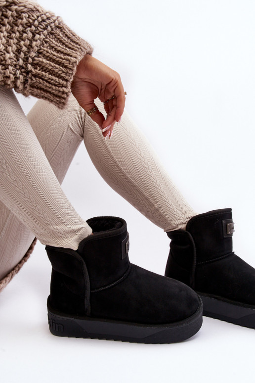 Vegano ENodoodporne Botas de nieve con una plataforma D.Franklin DFSH371004 de color negro