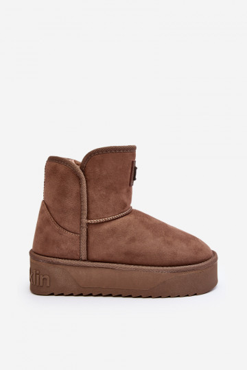 Vegano Botas de nieve con una plataforma D.Franklin DFSH371004 beige 2