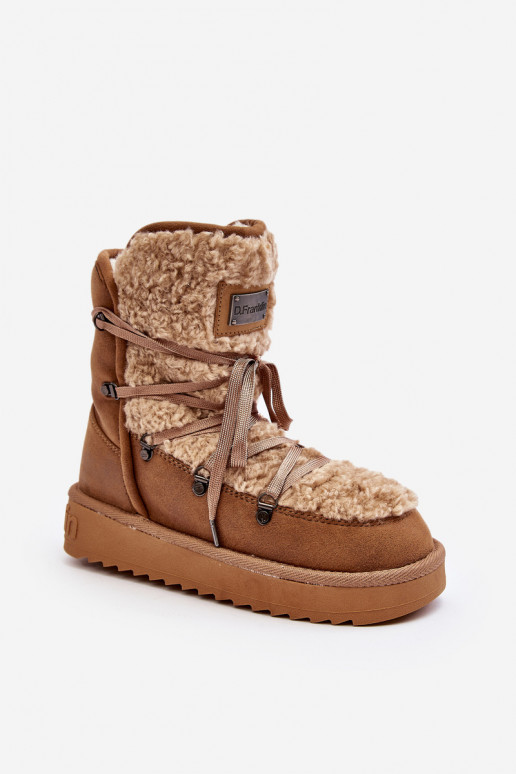 ENodoodporne Botas de nieve con una plataforma Vegano D.Franklin DFSH370004 color marrón
