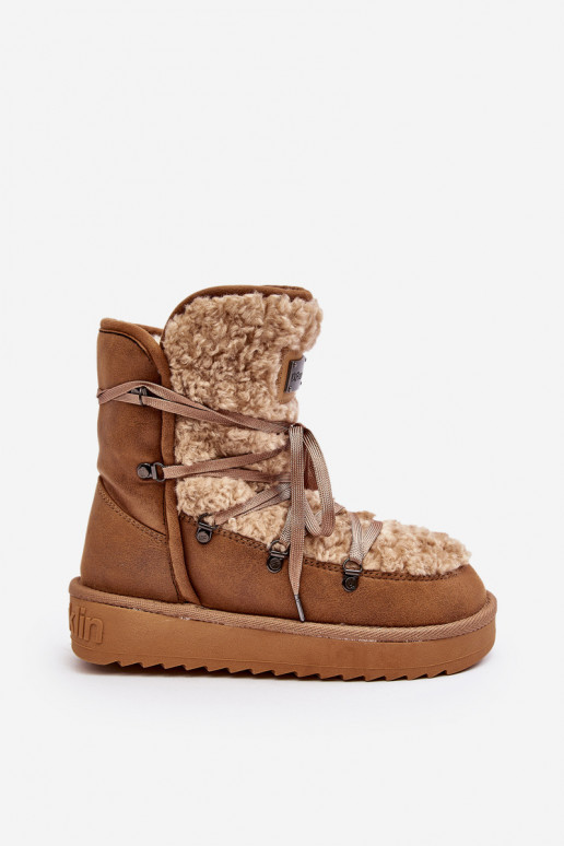 ENodoodporne Botas de nieve con una plataforma Vegano D.Franklin DFSH370004 color marrón