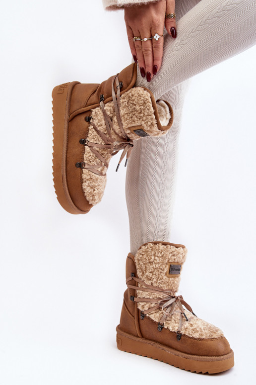 ENodoodporne Botas de nieve con una plataforma Vegano D.Franklin DFSH370004 color marrón