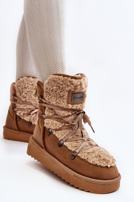 ENodoodporne Botas de nieve con una plataforma Vegano D.Franklin DFSH370004 color marrón