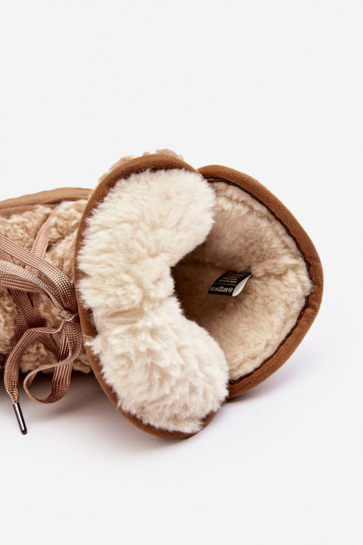 ENodoodporne Botas de nieve con una plataforma Vegano D.Franklin DFSH370004 color marrón