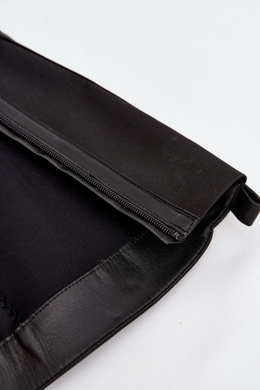 Botas altas hasta la rodilla para mujer con tacones, de cuero ecológico, color negro Thalina